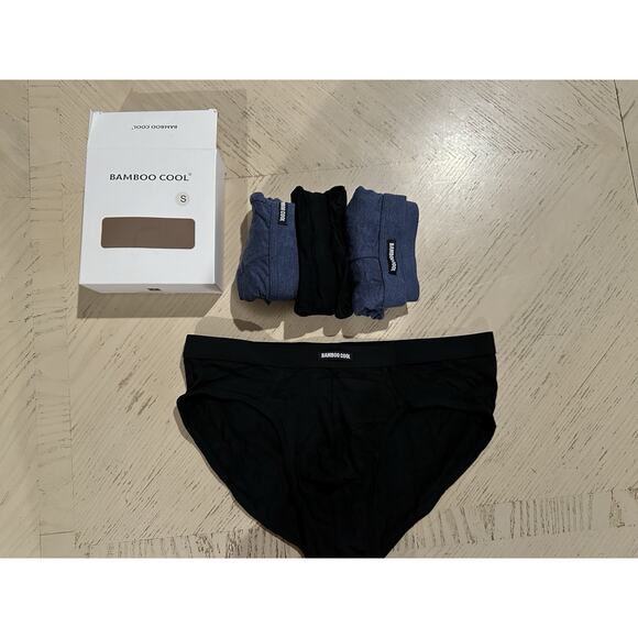 BAMBOO COOL Men's Medium Tagless Briefs Coverd Waistband Comfort Soft Underwear - Picture 3 of 5